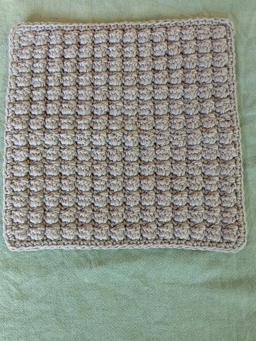 Hand Made Crochet Wash Cloths - Brown And Grey